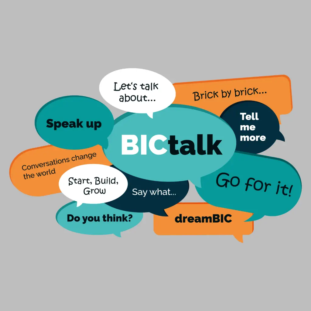 BIC-Talk, Grafik, Sprechblasenoptik